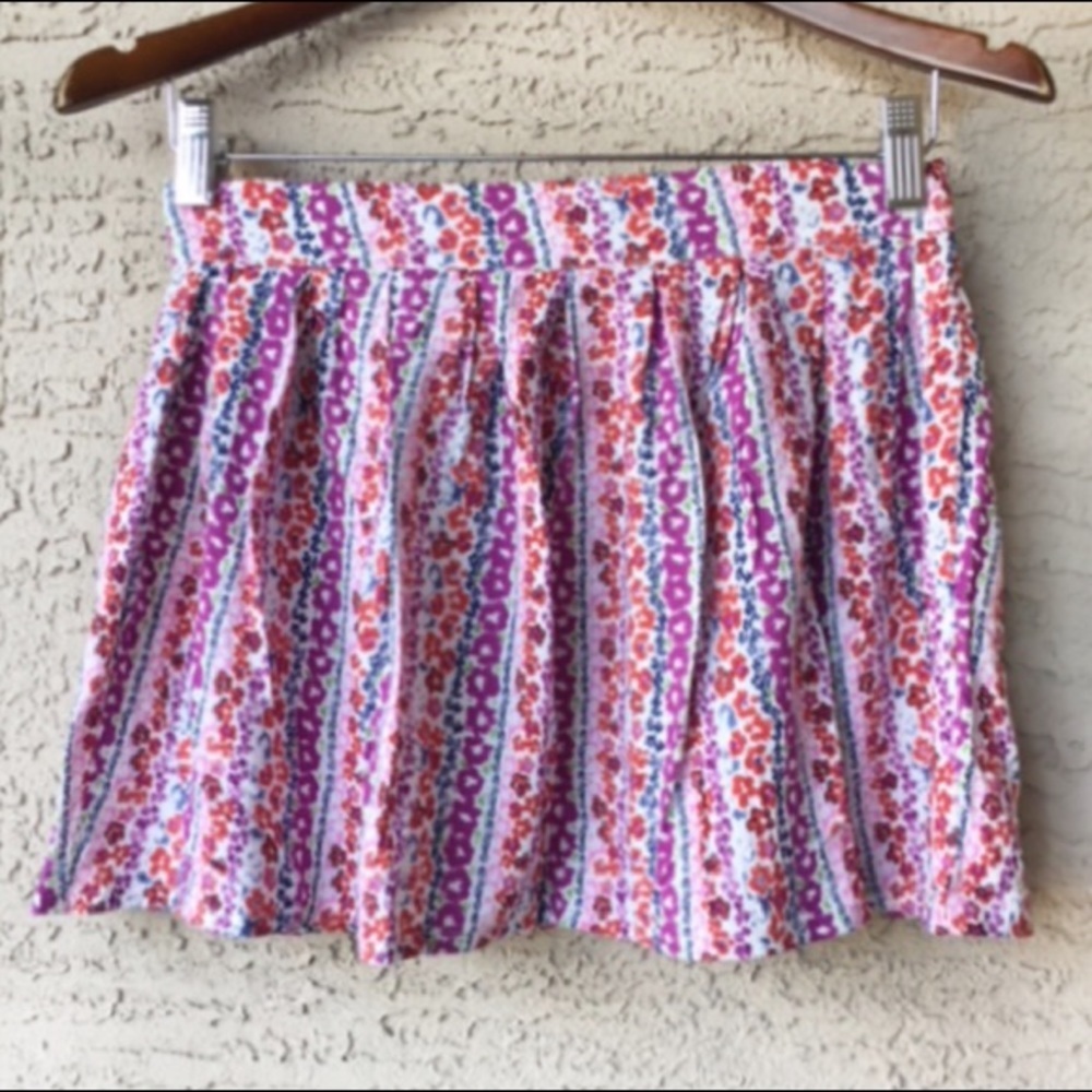 Frenchi Full Floral Micro Mini Skirt